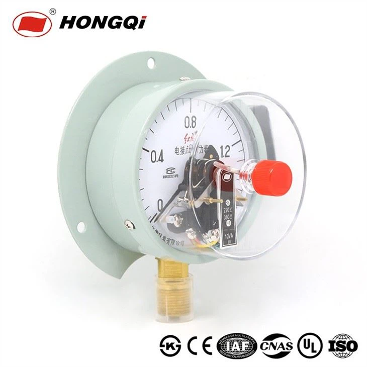 100mm YXC-100T Flange Pressure Gauge With Panel Mount